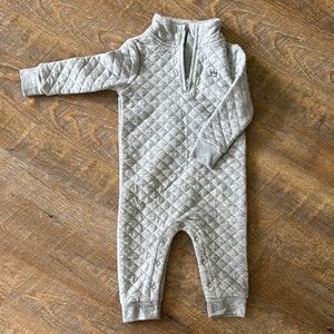 Gray Quilted Baby One Piece